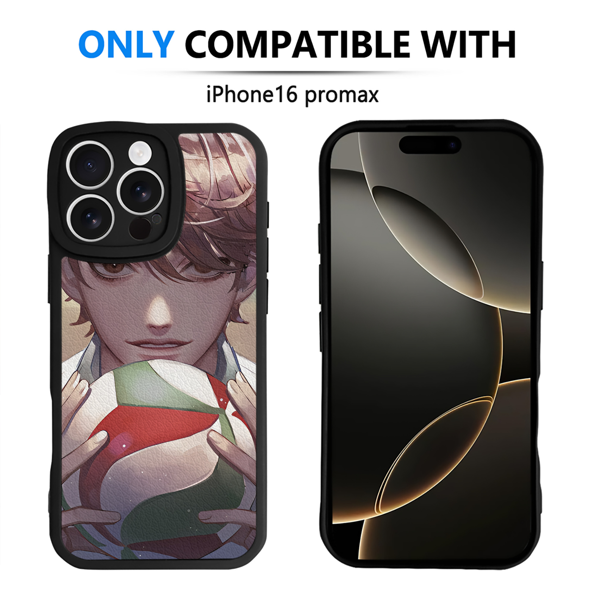 （画像用） ハイキュー!! Haikyu!! 【iPhone 16シリーズ対応】シリコンスマホケース（レザー調） 材質：シリコン
